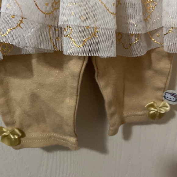 Hello Kitty Gold and White Tutu Leggings - Picture 3 of 5